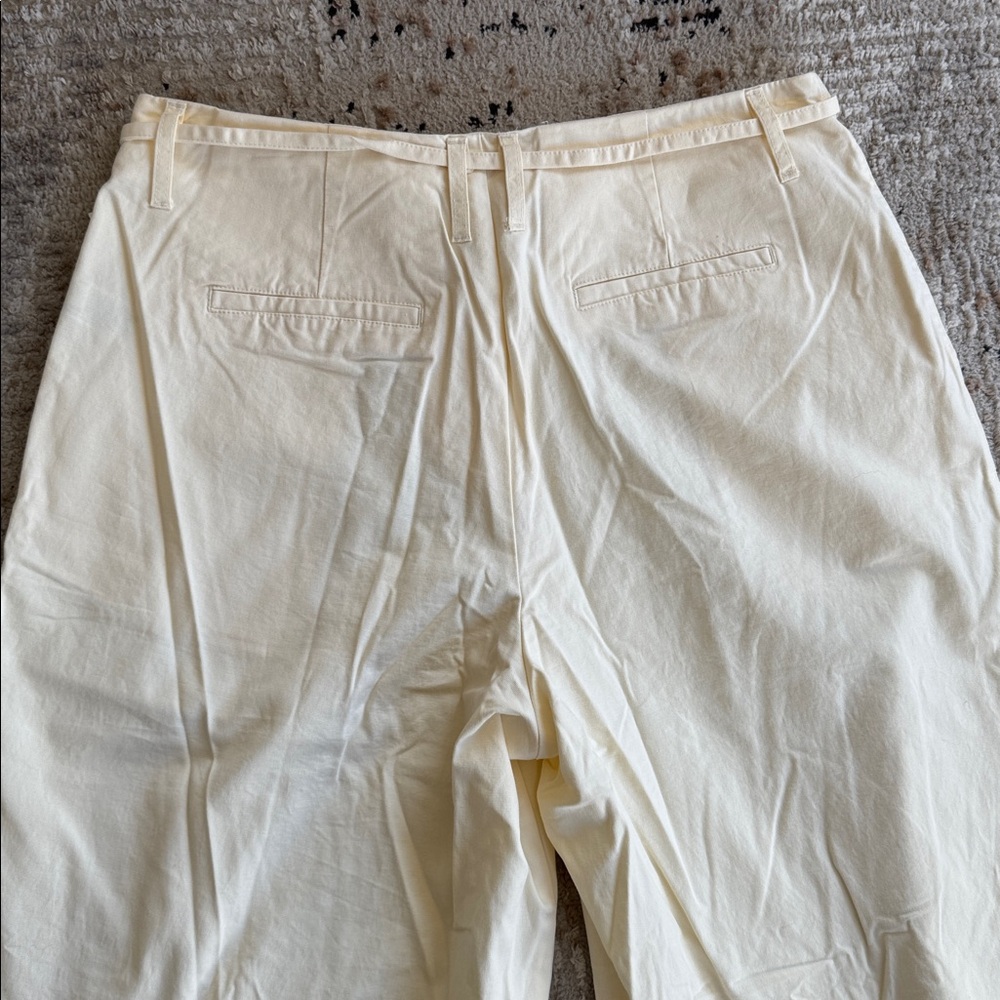 Cream Wide-Leg Chino pants - Picture 9 of 9
